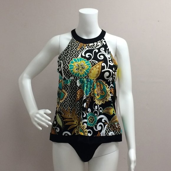 It figures! Peacock Two Piece Tankini - Picture 1 of 10